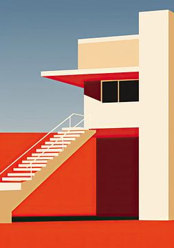 Bauhaus Poster Kunstdruk Ontwerp Architectuur van Niklas Maximilian