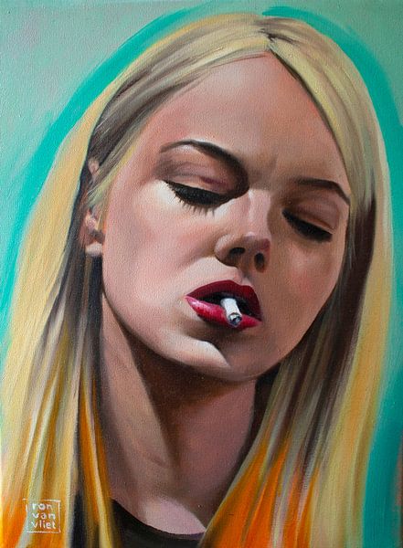 Portrait in green by Ron van Vliet