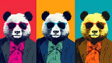 Warhol : Trois nuances de panda sur ByNoukk