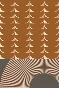 Vintage patroon. Moderne abstracte kunst IV van Dina Dankers