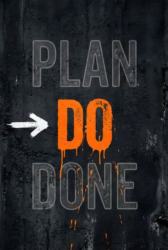 Plan Do Done motivational Productivity text art