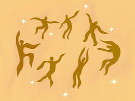 Dancing Golden Figures by Little Dean