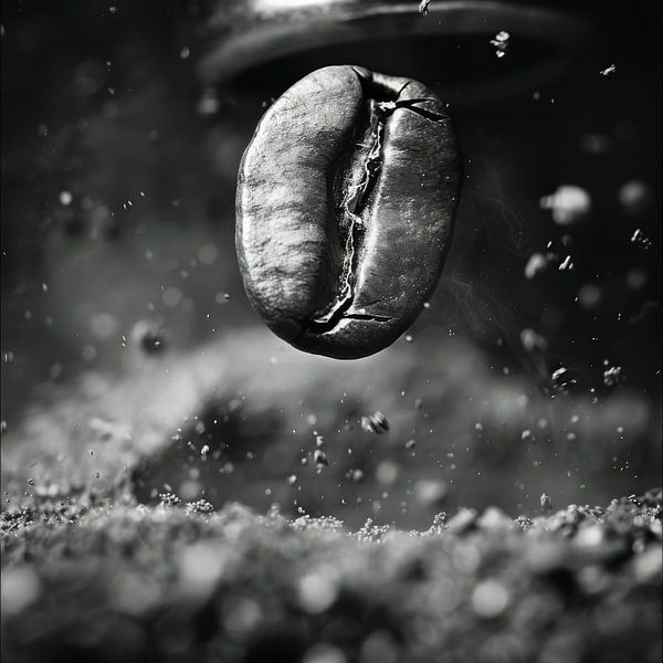Coffee bean explosion - macro photography in motion by Poster Art Shop