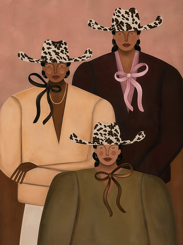 Cowgirl Print, Western Boho Art