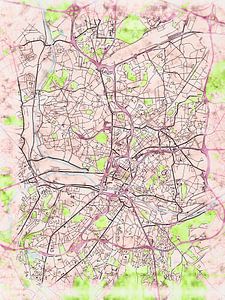 Karte von Charleroi im stil 'Soothing Spring'