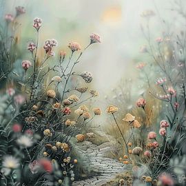 Dreamy Path through Field Flowers by Karina Brouwer