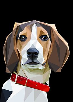 Beagle Hund Abstrakt Low Poly