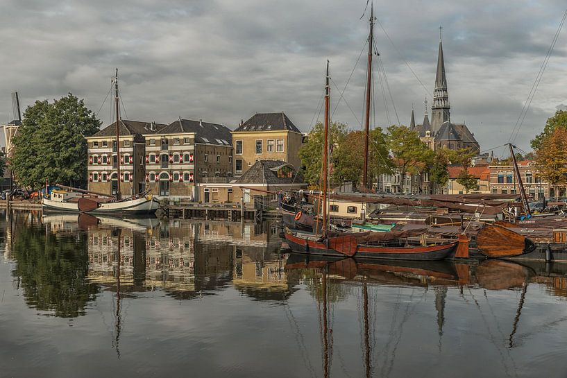 Stadsgezicht Museumhaven Gouda van Renate Oskam