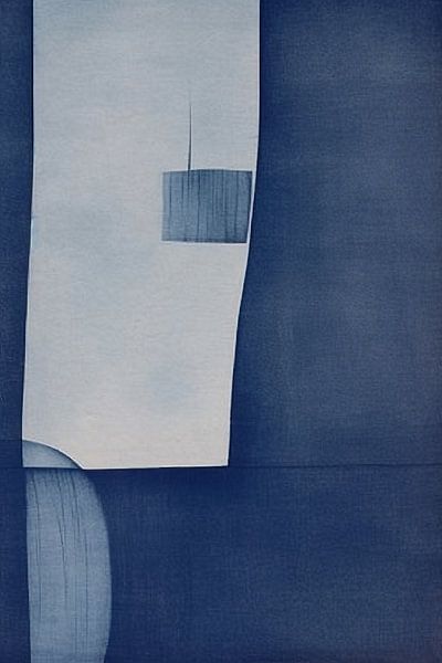 Modern abstract &quot;Indigo&quot; van Carla Van Iersel