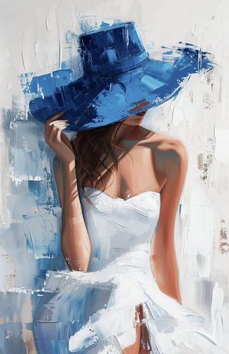 Une touche de bleu : l'élégance en blanc