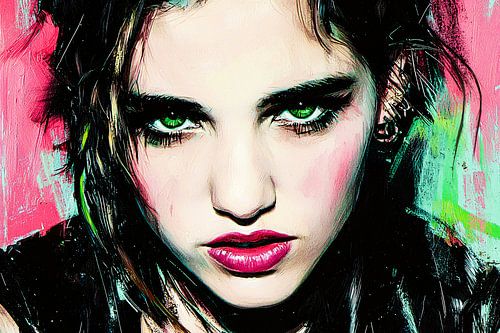 Expressief portret met intense blik