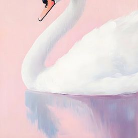 Elegant Swan in Pastel by But First Framing