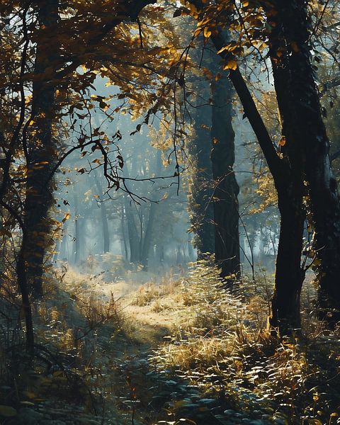 Spaziergang im Wald von fernlichtsicht