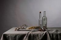 Sober modern still life with asparagus