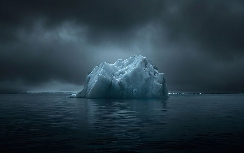 Eismeer von fernlichtsicht