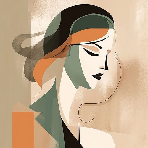 La grâce abstraite en couleurs douces et complémentaires