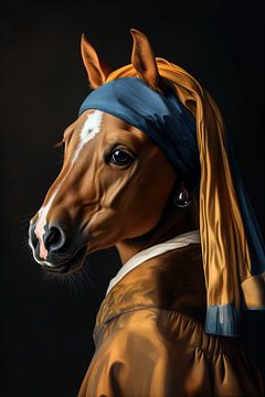 Paard met de Parel - Vermeer van Marianne Ottemann - OTTI