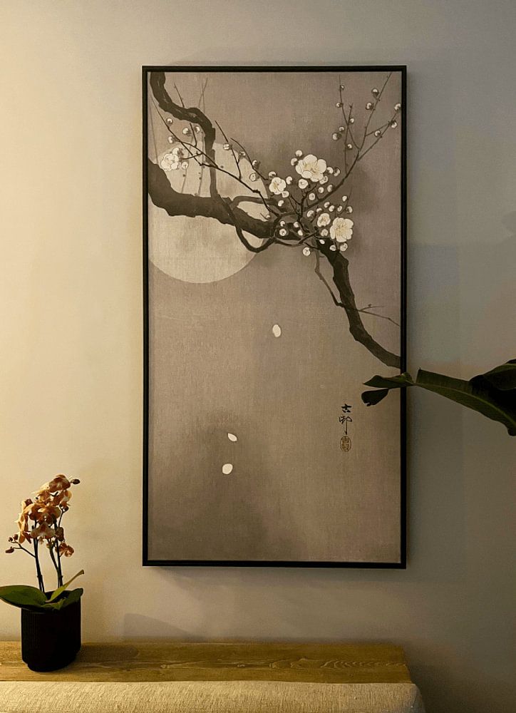 Pflaumenblüte und Vollmond des Ohara Koson