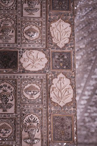 Mosaic in the Amber Fort of Jaipur.