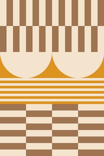 Collection de couleurs et de rayures. Jaune ocre et brun n° 6