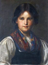 Dirndl, FRANZ VON DEFREGGER, 1870 van Atelier Liesjes