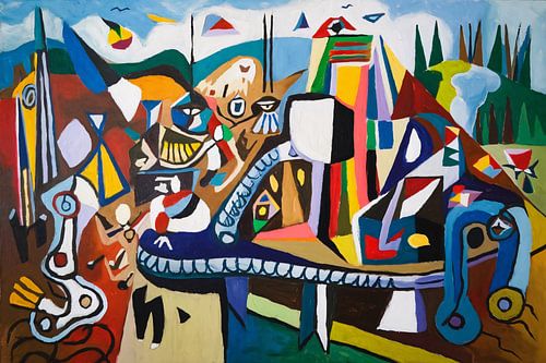 Formes et lignes abstraites et colorées