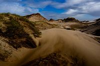 Dünen, ein Düneneingang vom Strand von Egmond aan Zee.