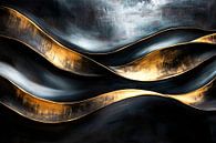 Black gold abstract waves by Imperial Art House thumbnail
