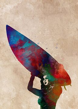 surfing sport art #windsurfing #sport by JBJart Justyna Jaszke