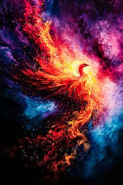 Phoenix in cosmic colours by Imperial Art House