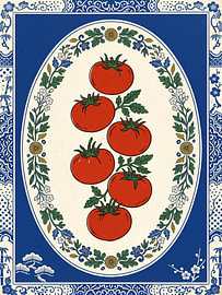 Vintage-tomaten tuin van my pixel art