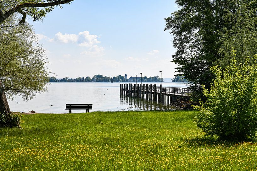 Banc et jetée à Chiemsee par Robert Styppa