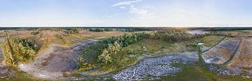 Les marais noyés du Buurserzand en 360° vus du ciel sur Paul Oostveen