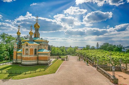 Mathildenhöhe Darmstadt: Russische kapel en platanenbos