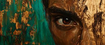 Hidden view behind colours and textures by Poster Art Shop