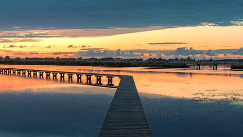 Zonsondergang 't Roegwold Knuppelpad