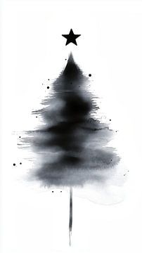 Minimalistische kerstboom met ster van Frank Heinz