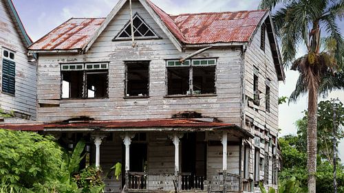 Construction site in Paramaribo the capital of Suriname
