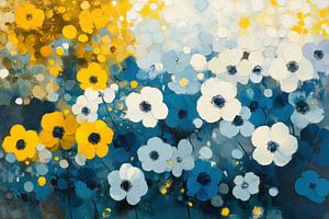 Blumen in Gelb und Blau
