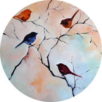 Birds in the Garden 4 van Maria Kitano