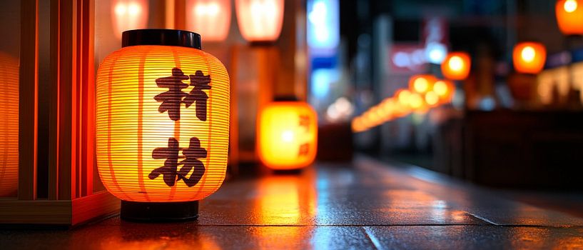 Lantern magic at night by Poster Art Shop