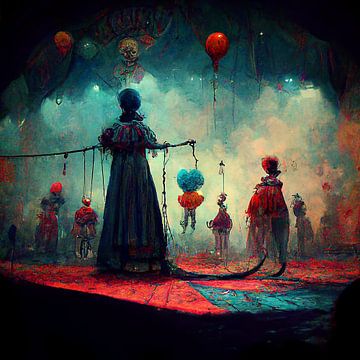 illustratie van circus fantasie inspiratie van rinda ratuliu