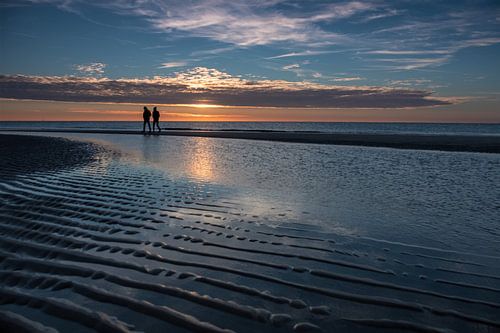 Zonsondergang op Maasvlakte 2 strand