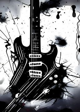 elektrische gitaar afbeelding van nayyara art