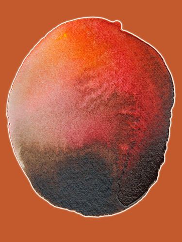 Tangerine Twist Aqua Mineral 948 - Kunstprint met Expressieve Kleur & Vrouwelijke Kracht van Saskia Mensink PRINTS