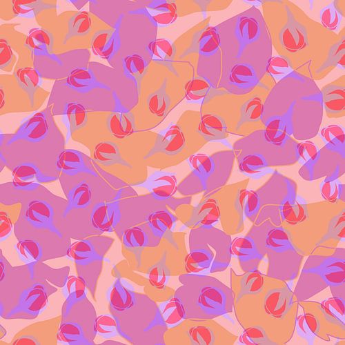 Bloemenmarkt Tokio. Bloesem in lila, roze en donkergeel