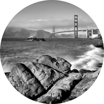 SAN FRANCISCO Baker Beach | Monochrome van Melanie Viola