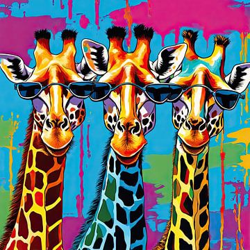 Schilderij Giraffes 03.78 van Blikvanger Schilderijen