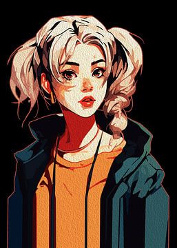 Creatieve Anime Wanddecoratie | Meisjes 37 van Ramy Salah Hefny