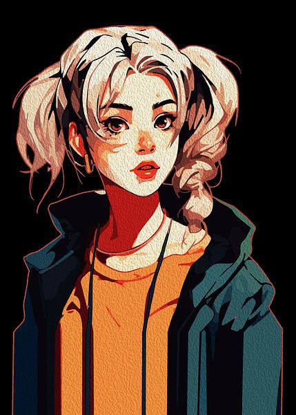 Kreative Anime Wandkunst | Mädchen 37 von Ramy Salah Hefny